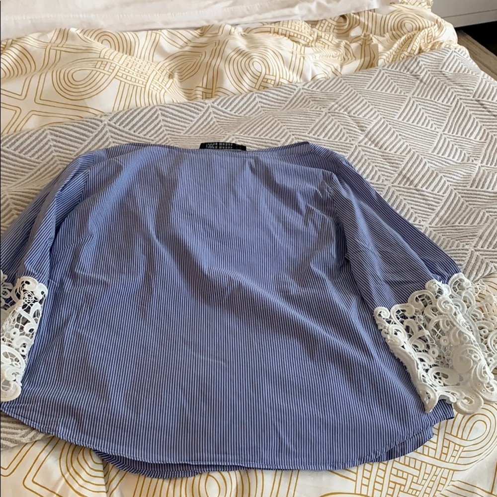 Zara top with lace detail Size M